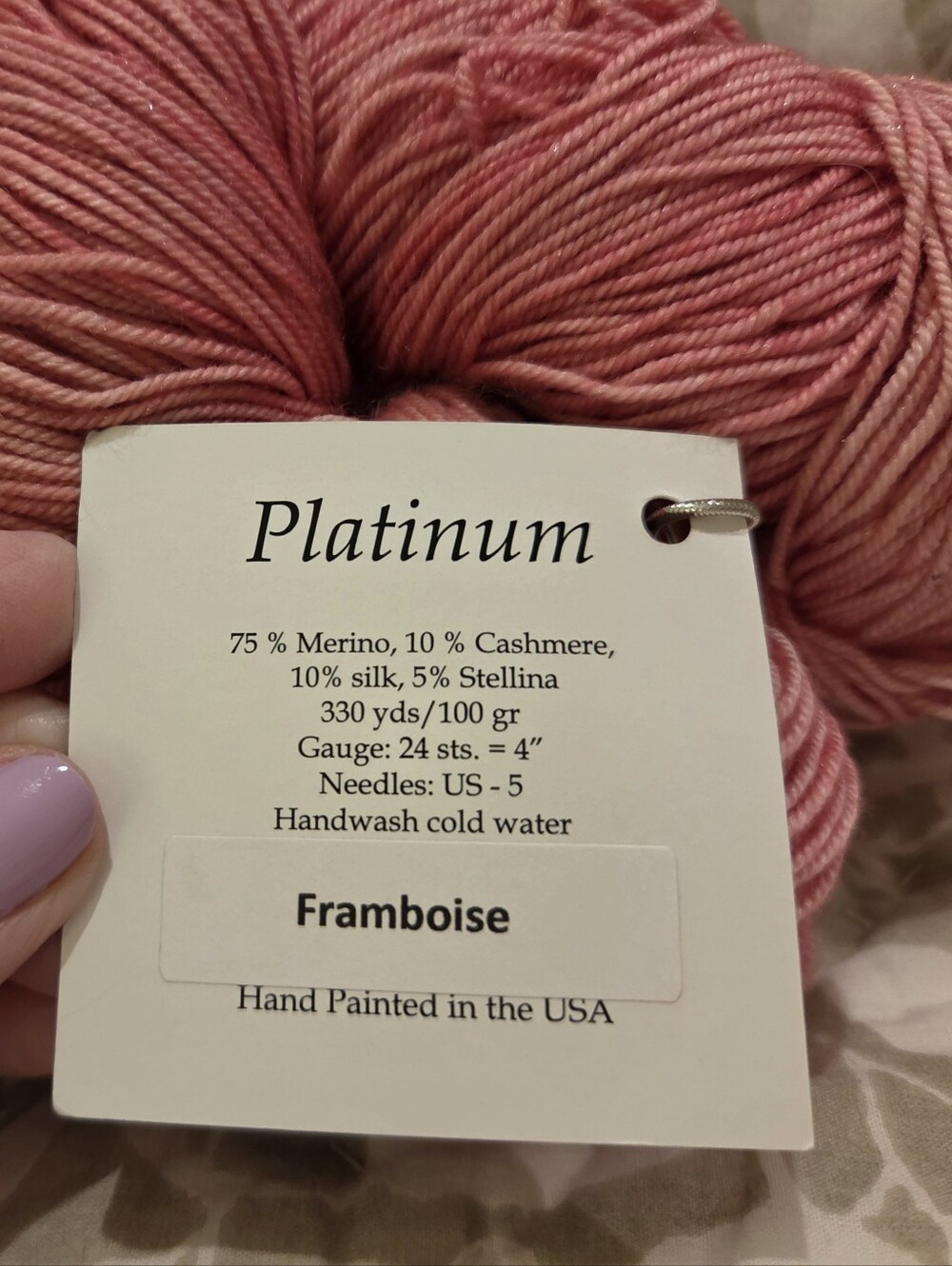 BAAH YARN PLATINUM KNITTING YARN FAMBOISE